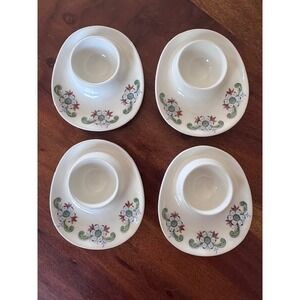 Figgjo F/F Valle Rare Vintage egg cups Rolf Froyland made in Norway set of 4‎